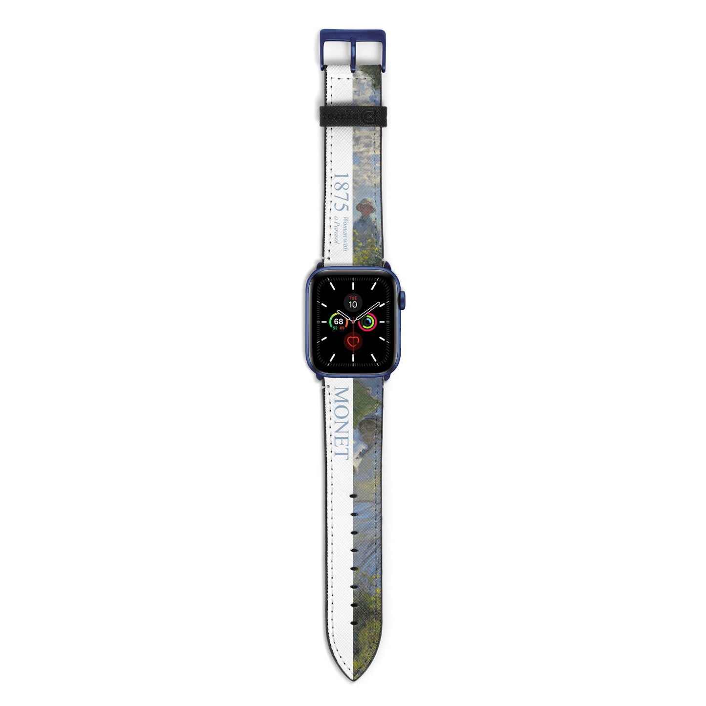 Madame Monet And Her Son By Claude Monet Apple Watch Strap with Blue Hardware