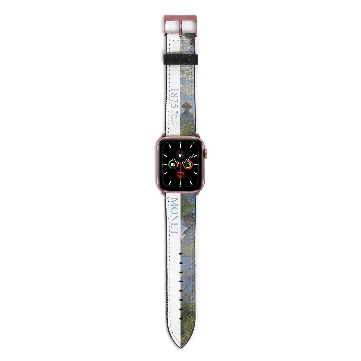 Madame Monet And Her Son By Claude Monet Apple Watch Strap with Rose Gold Hardware