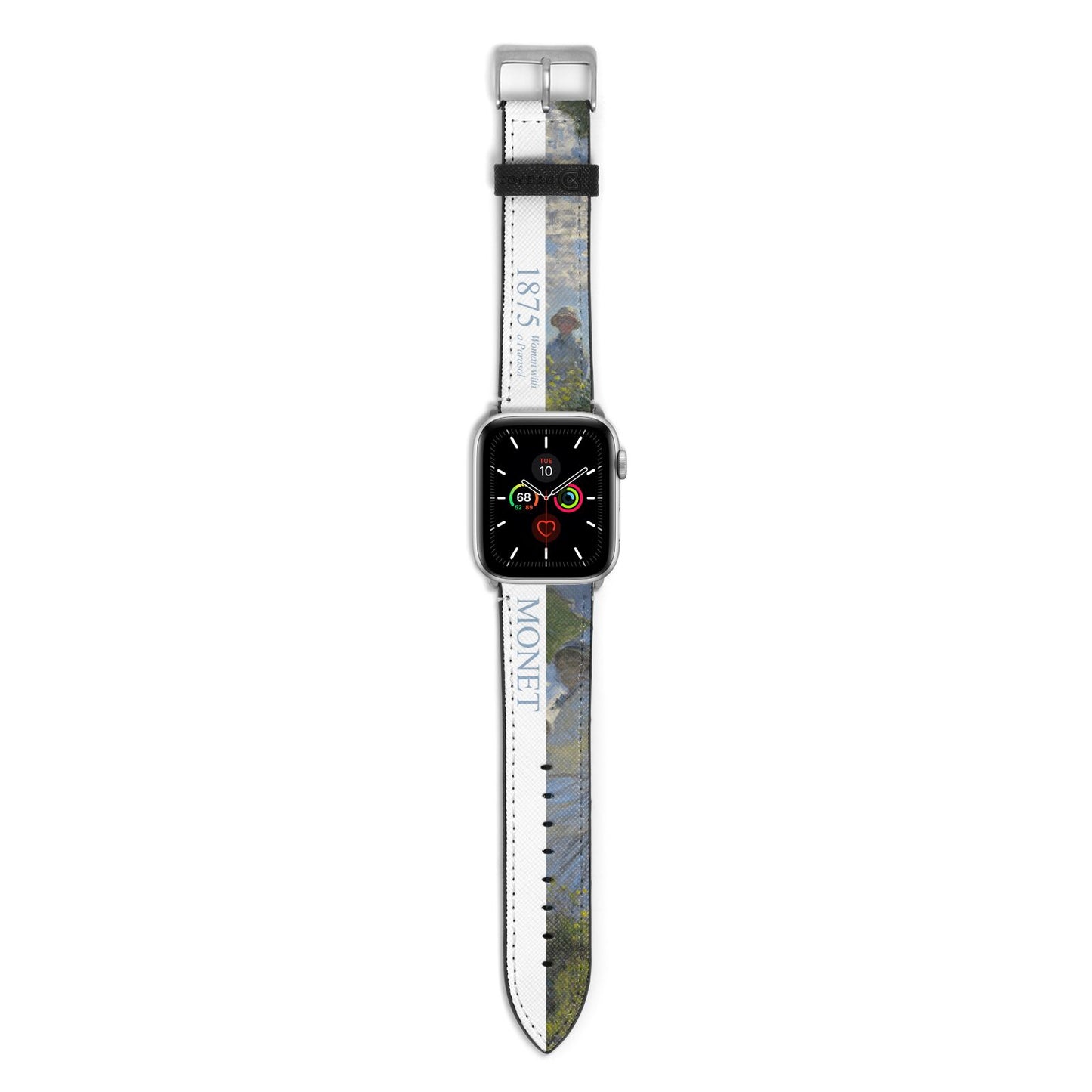 Madame Monet And Her Son By Claude Monet Apple Watch Strap with Silver Hardware