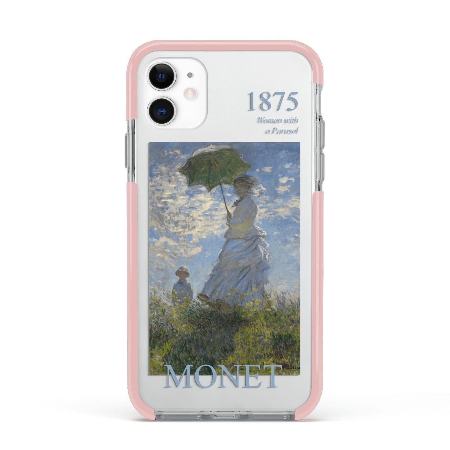 Madame Monet And Her Son By Claude Monet Apple iPhone 11 in White with Pink Impact Case