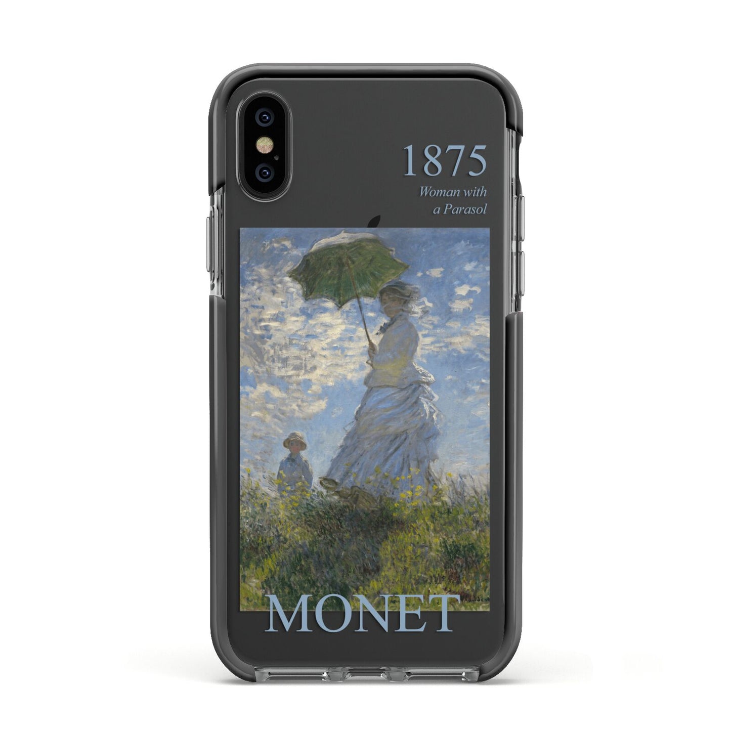 Madame Monet And Her Son By Claude Monet Apple iPhone Xs Impact Case Black Edge on Black Phone