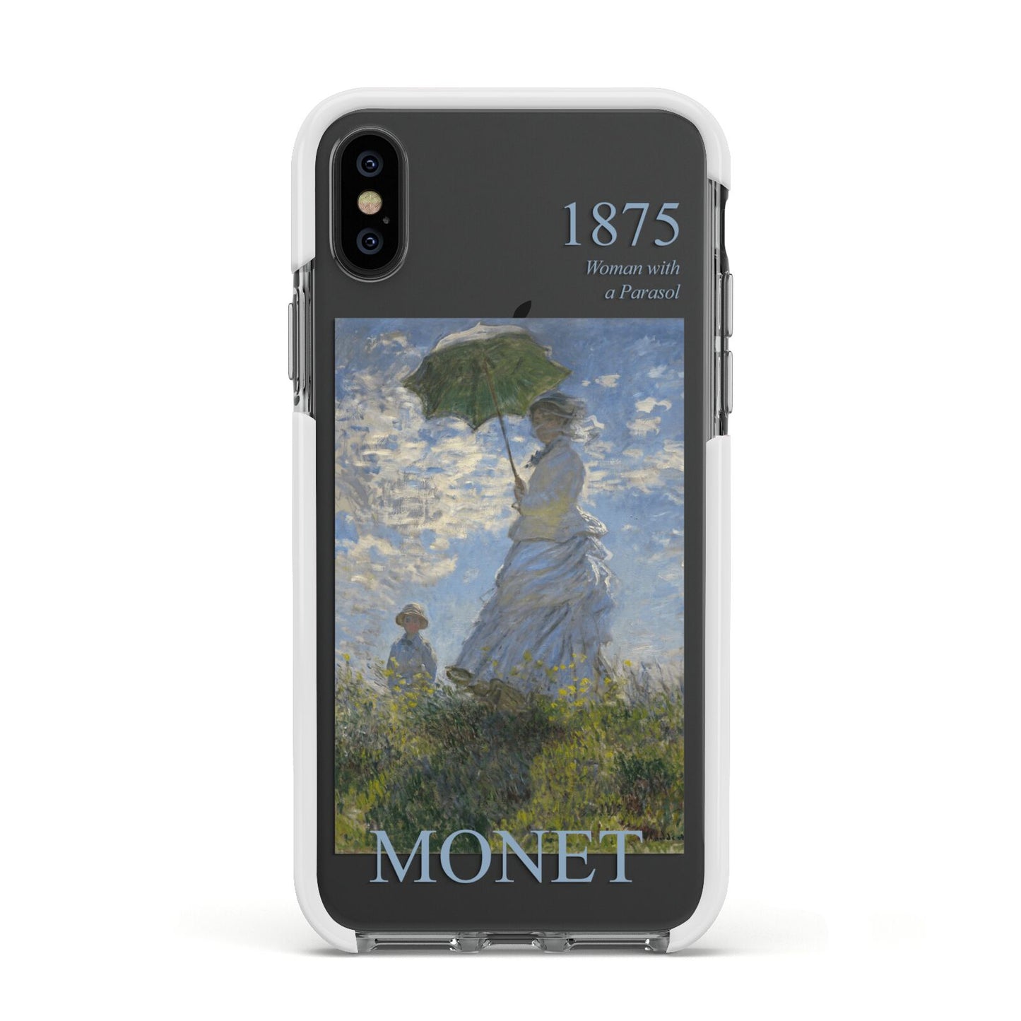 Madame Monet And Her Son By Claude Monet Apple iPhone Xs Impact Case White Edge on Black Phone