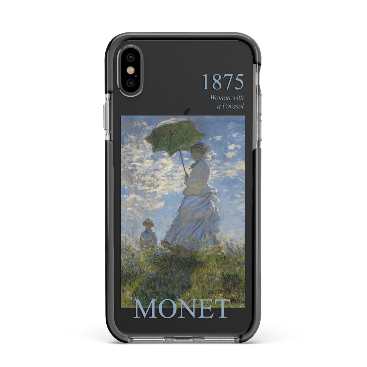 Madame Monet And Her Son By Claude Monet Apple iPhone Xs Max Impact Case Black Edge on Black Phone