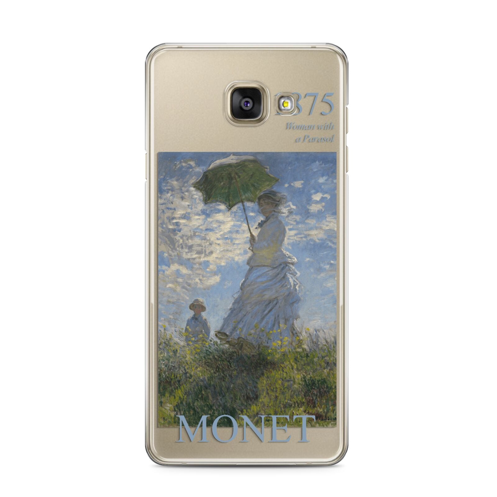 Madame Monet And Her Son By Claude Monet Samsung Galaxy A3 2016 Case on gold phone