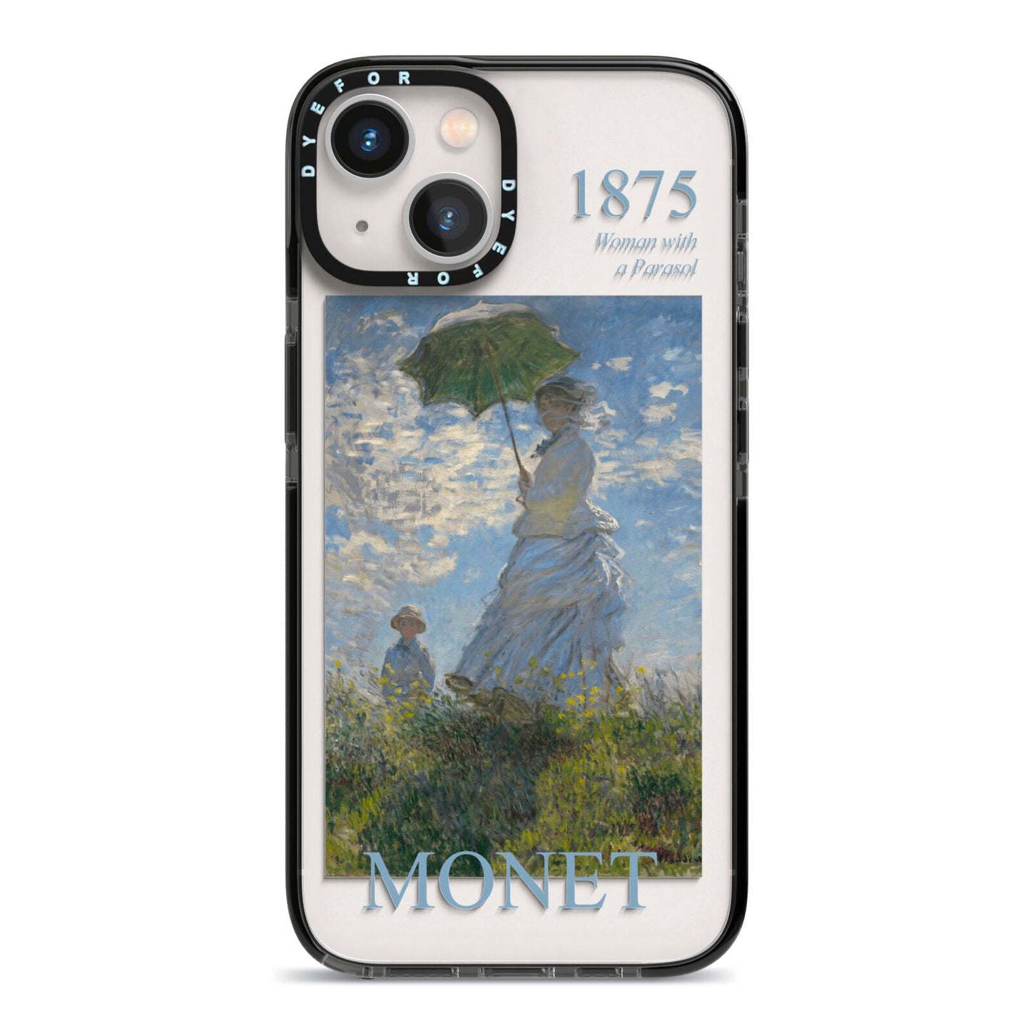 Madame Monet And Her Son By Claude Monet iPhone 13 Black Impact Case on Silver phone