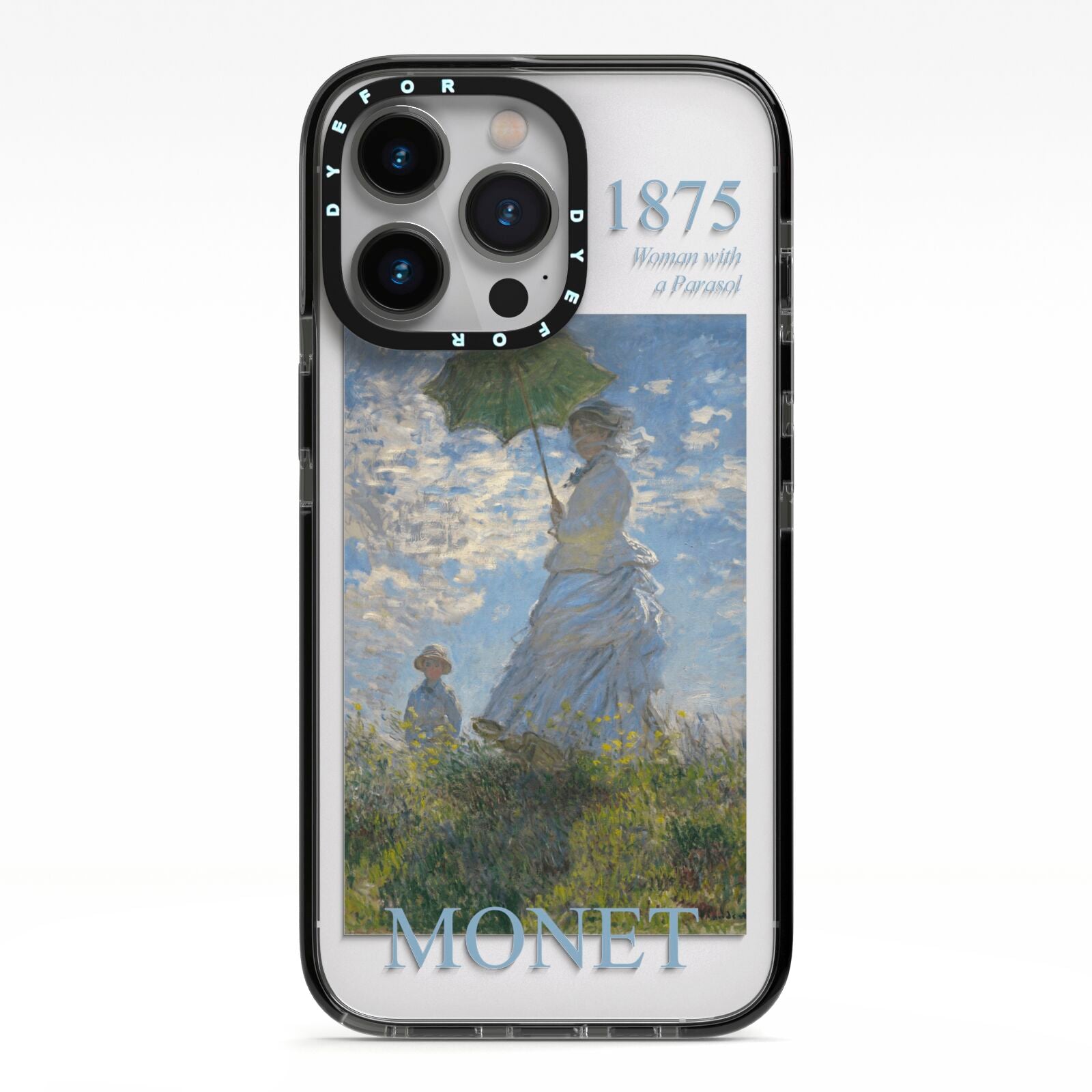 Madame Monet And Her Son By Claude Monet iPhone 13 Pro Black Impact Case on Silver phone