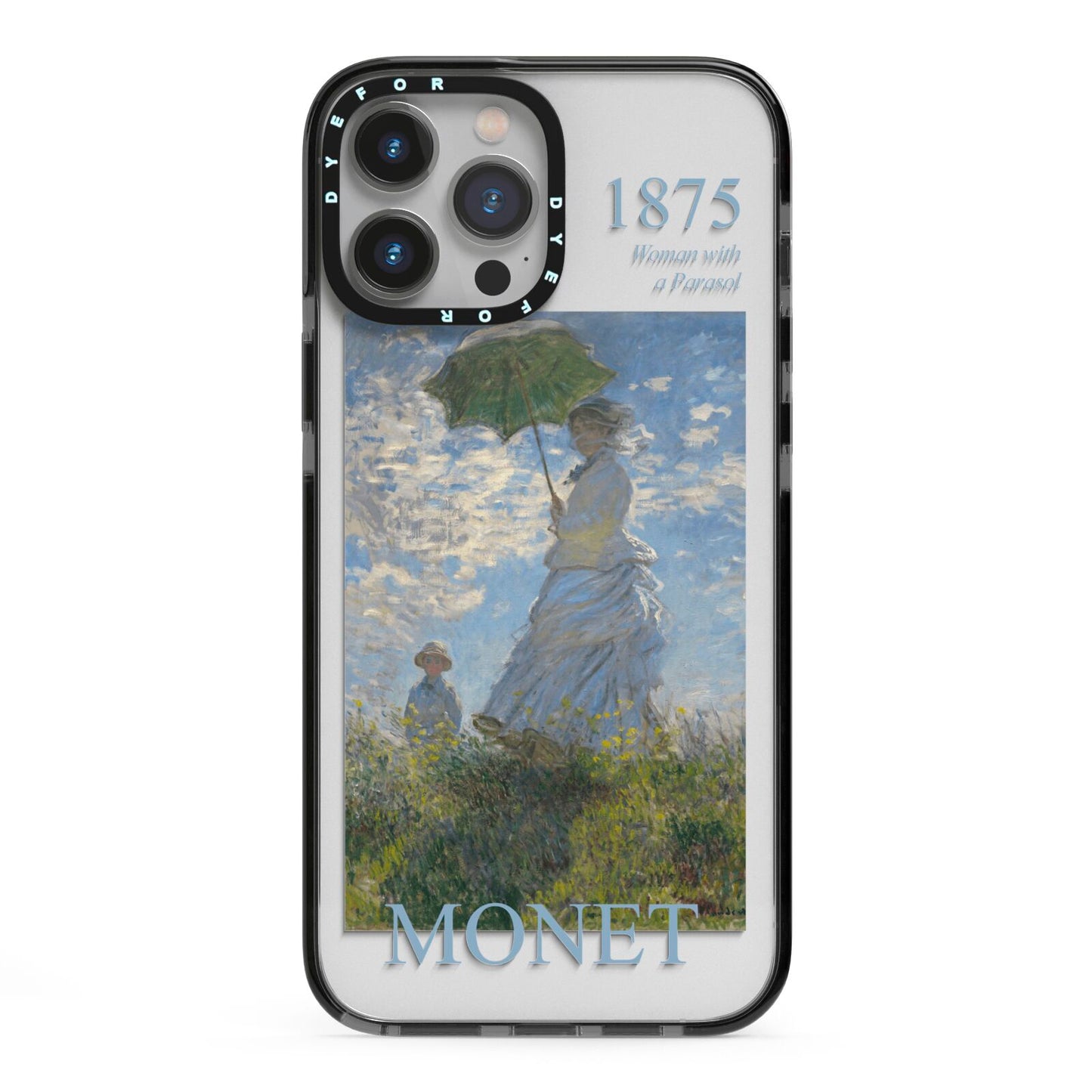 Madame Monet And Her Son By Claude Monet iPhone 13 Pro Max Black Impact Case on Silver phone