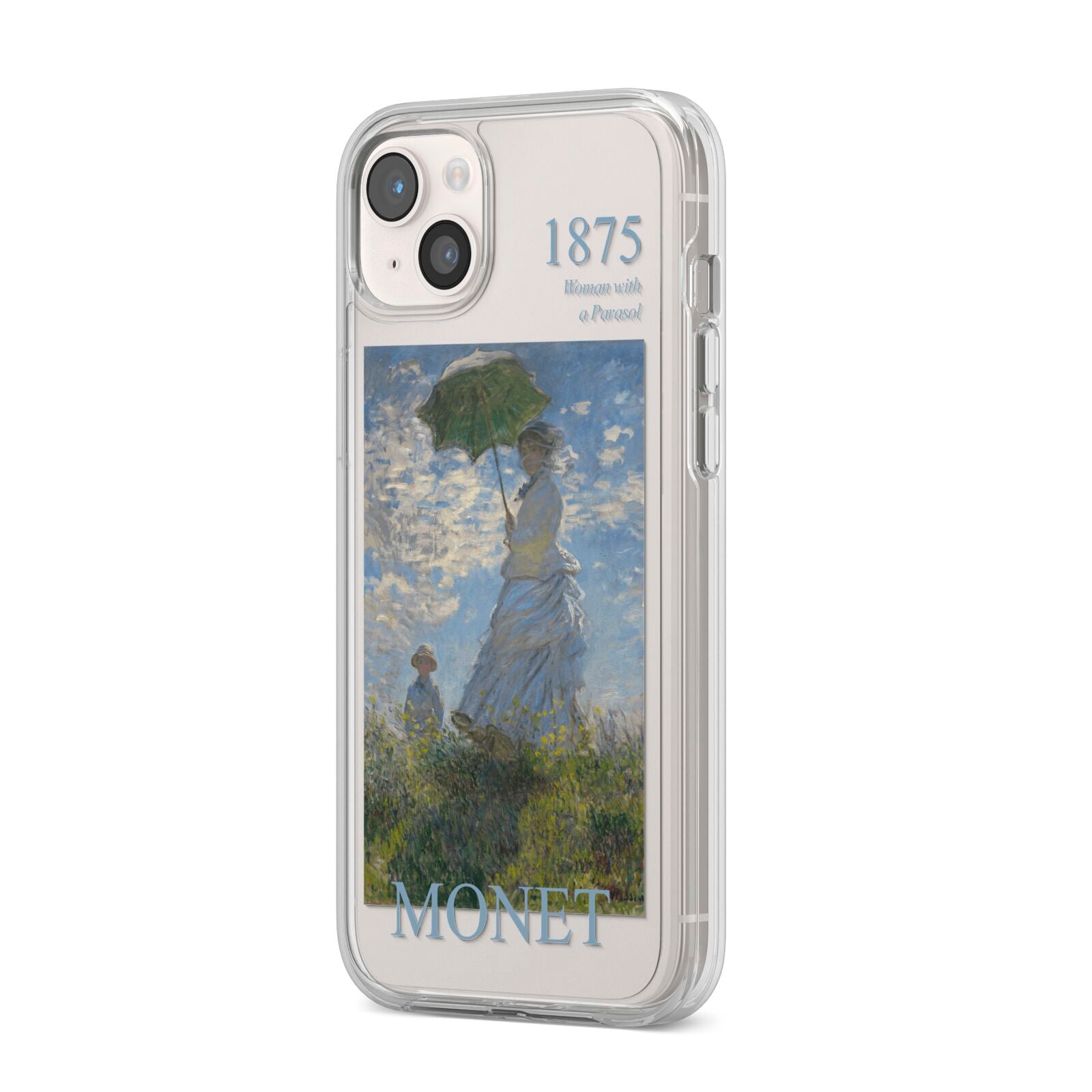 Madame Monet And Her Son By Claude Monet iPhone 14 Plus Clear Tough Case Starlight Angled Image