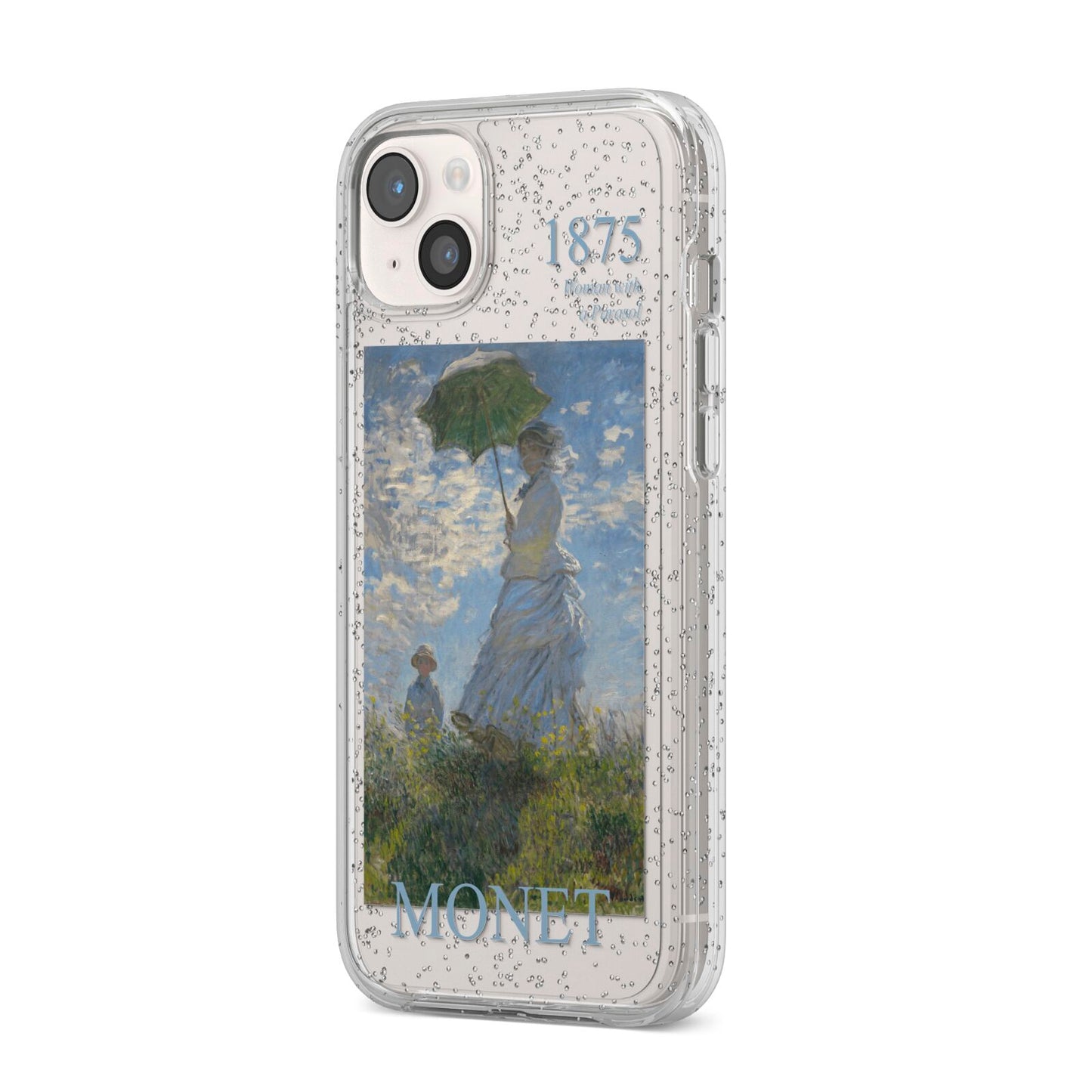 Madame Monet And Her Son By Claude Monet iPhone 14 Plus Glitter Tough Case Starlight Angled Image