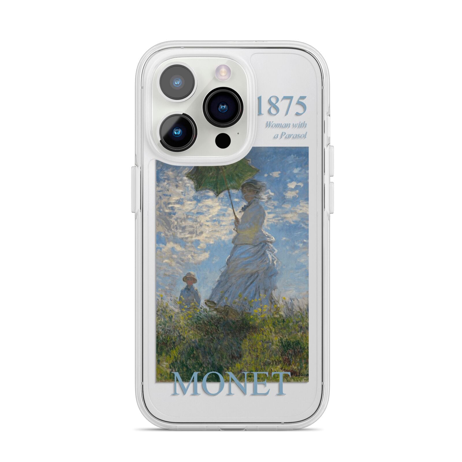 Madame Monet And Her Son By Claude Monet iPhone 14 Pro Clear Tough Case Silver