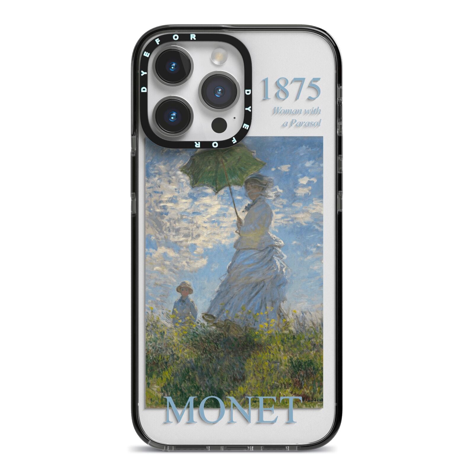 Madame Monet And Her Son By Claude Monet iPhone 14 Pro Max Black Impact Case on Silver phone