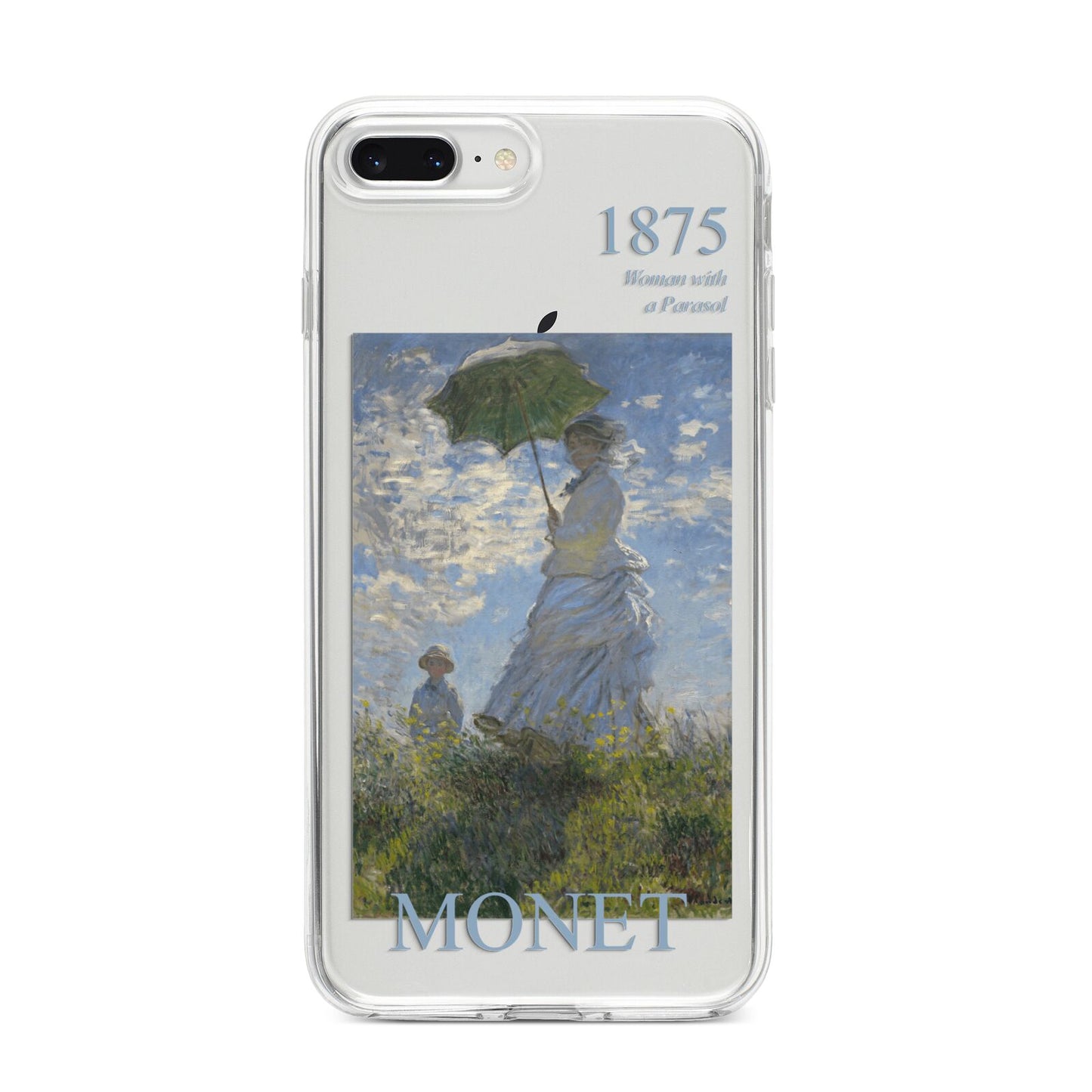 Madame Monet And Her Son By Claude Monet iPhone 8 Plus Bumper Case on Silver iPhone