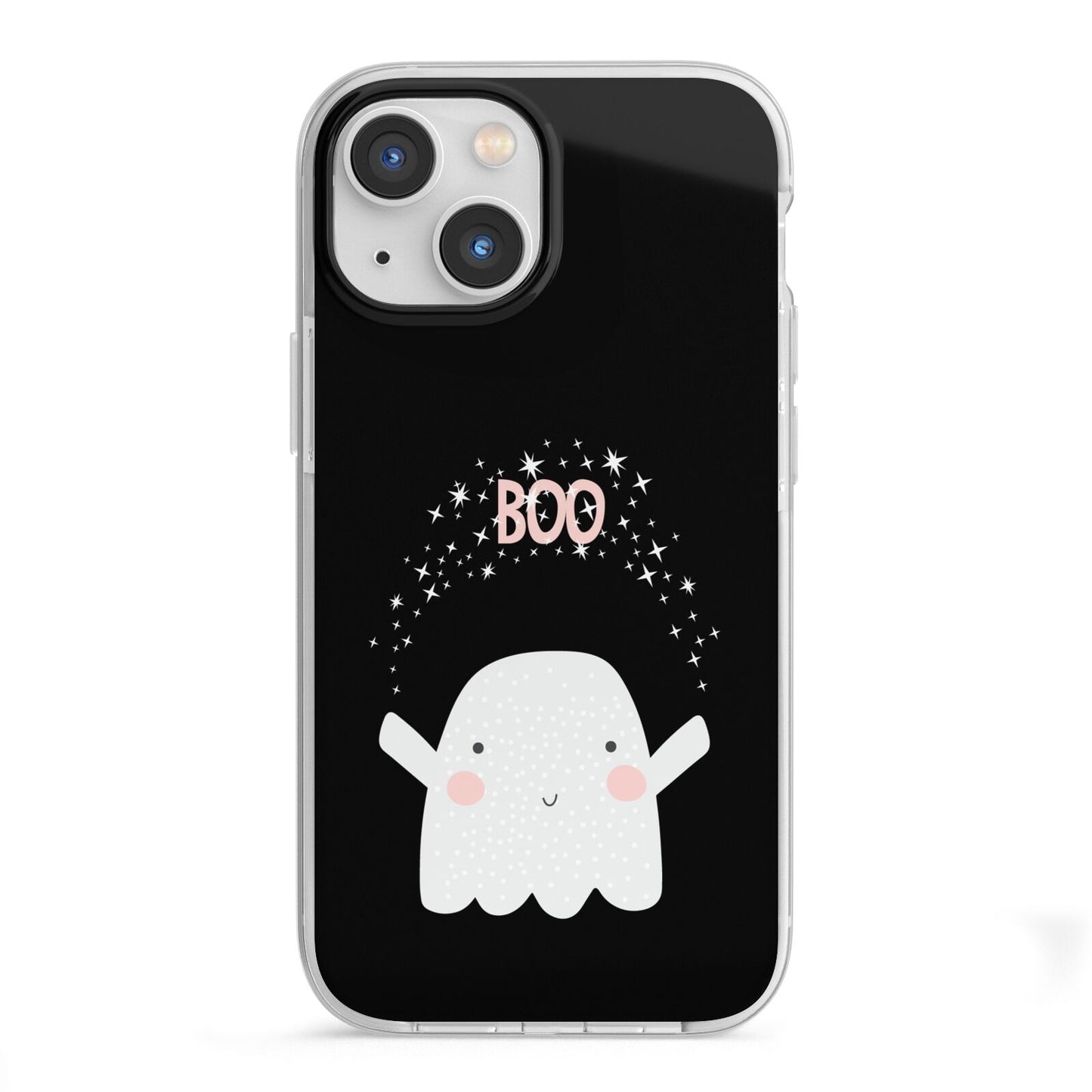 Magical Ghost iPhone 13 Mini TPU Impact Case with White Edges