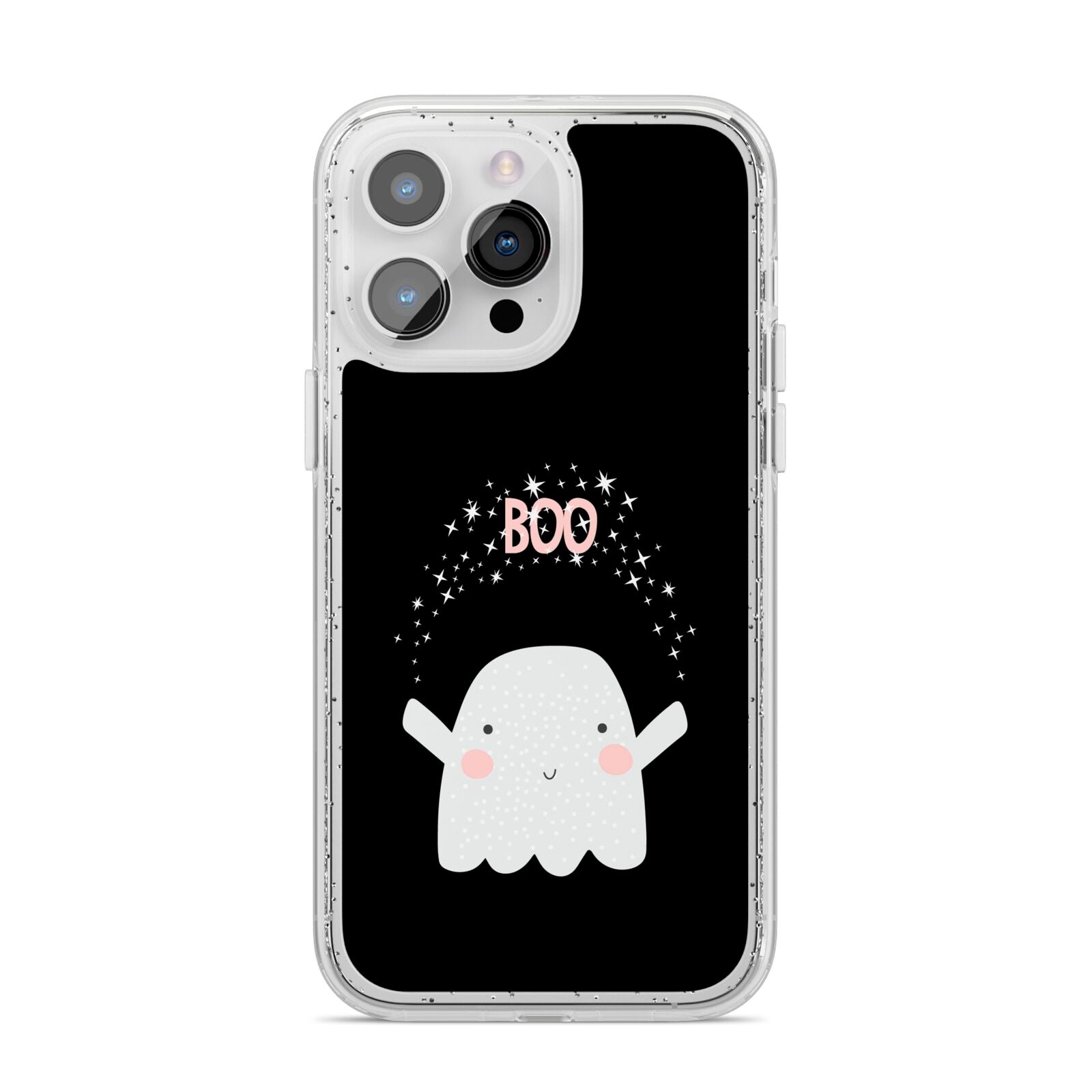 Magical Ghost iPhone 14 Pro Max Glitter Tough Case Silver