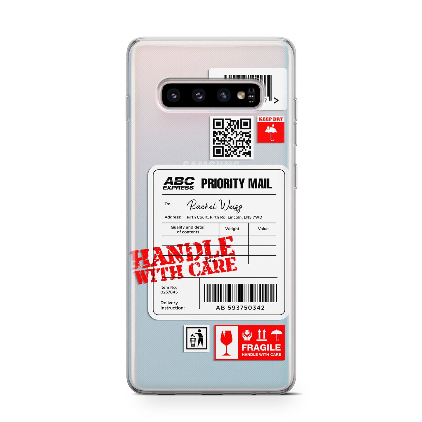 Mail Stickers with Name Protective Samsung Galaxy Case