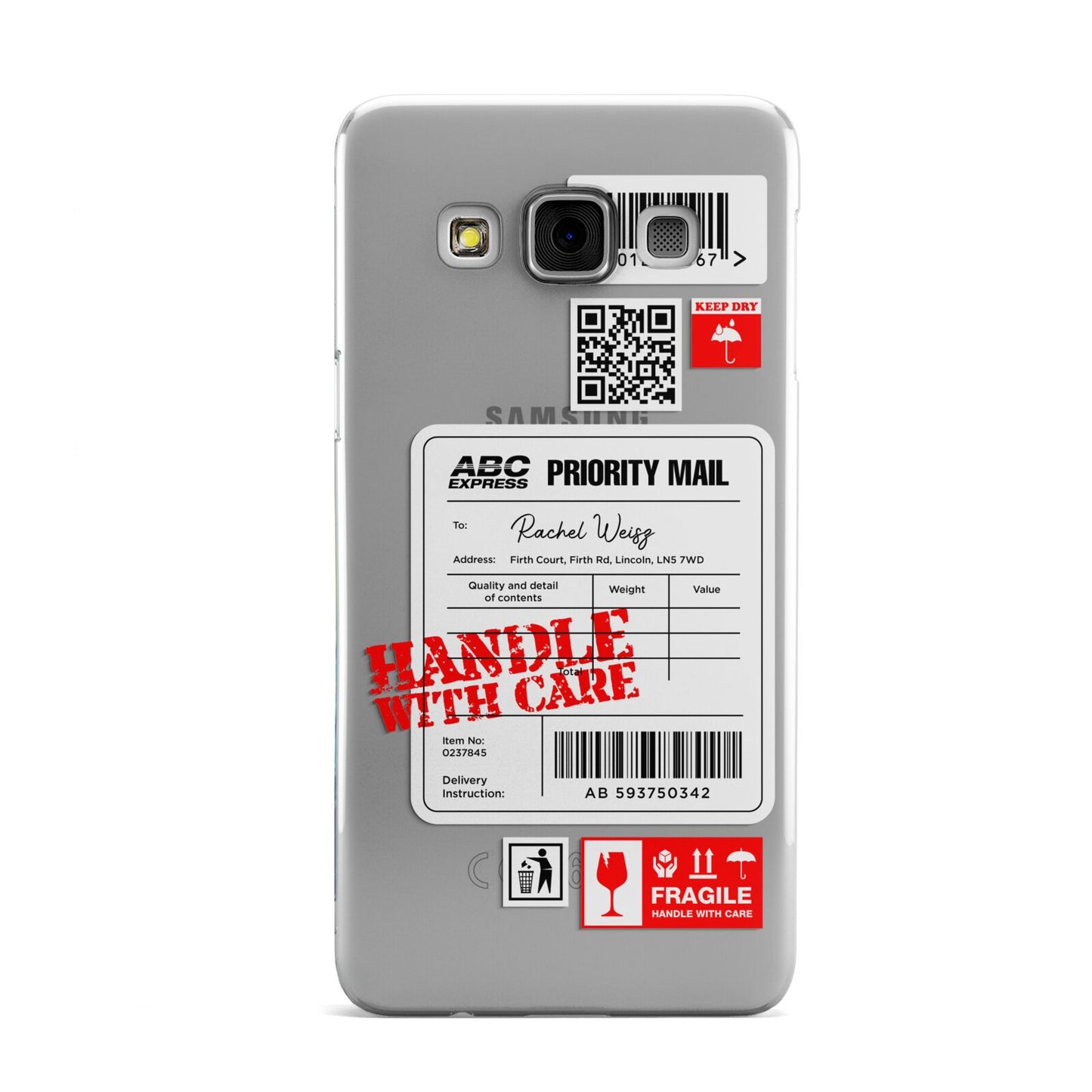 Mail Stickers with Name Samsung Galaxy A3 Case