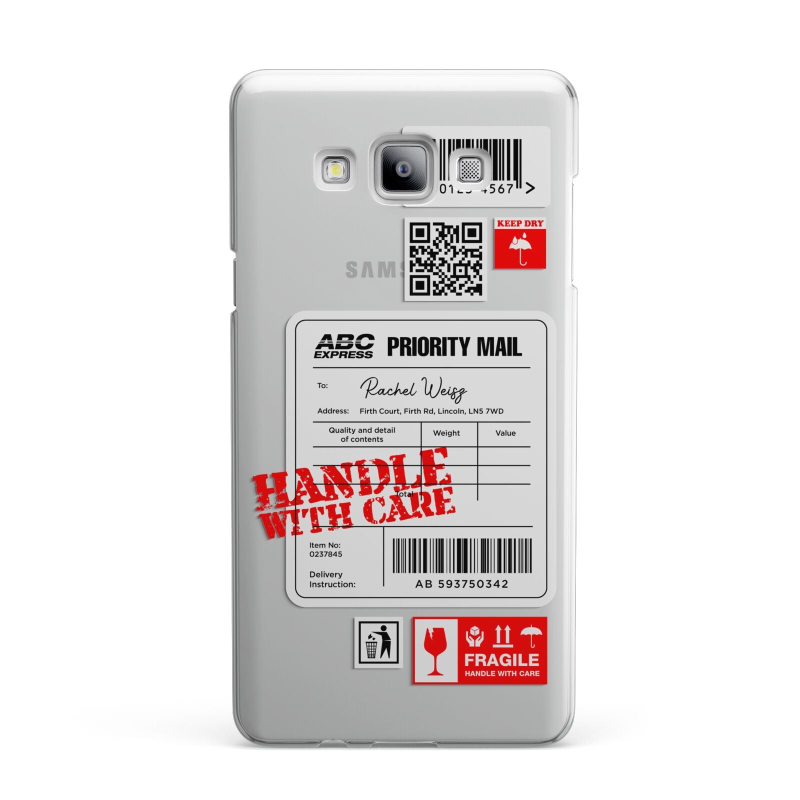 Mail Stickers with Name Samsung Galaxy A7 2015 Case