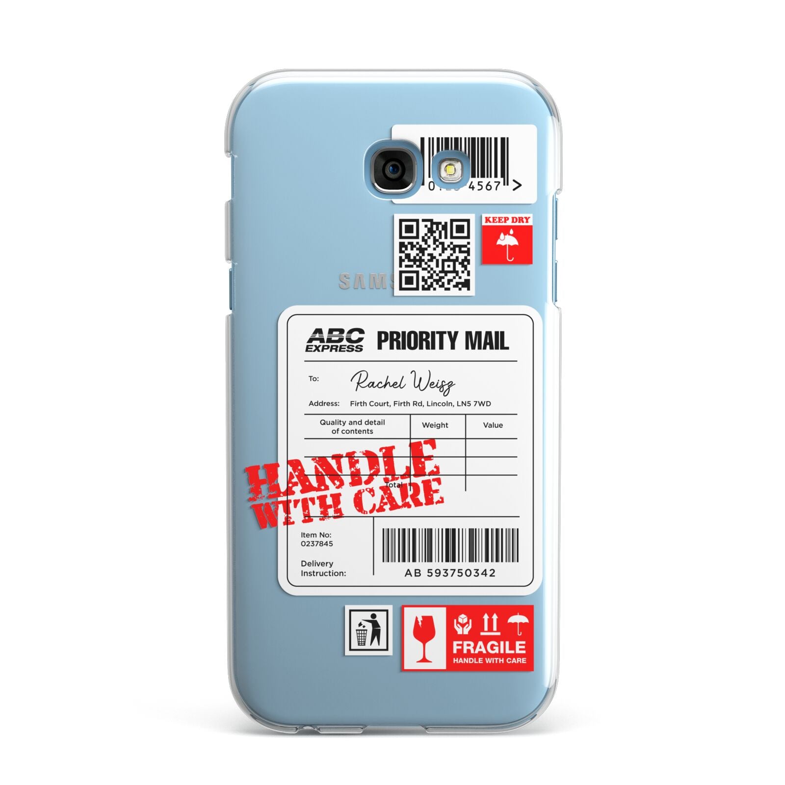 Mail Stickers with Name Samsung Galaxy A7 2017 Case