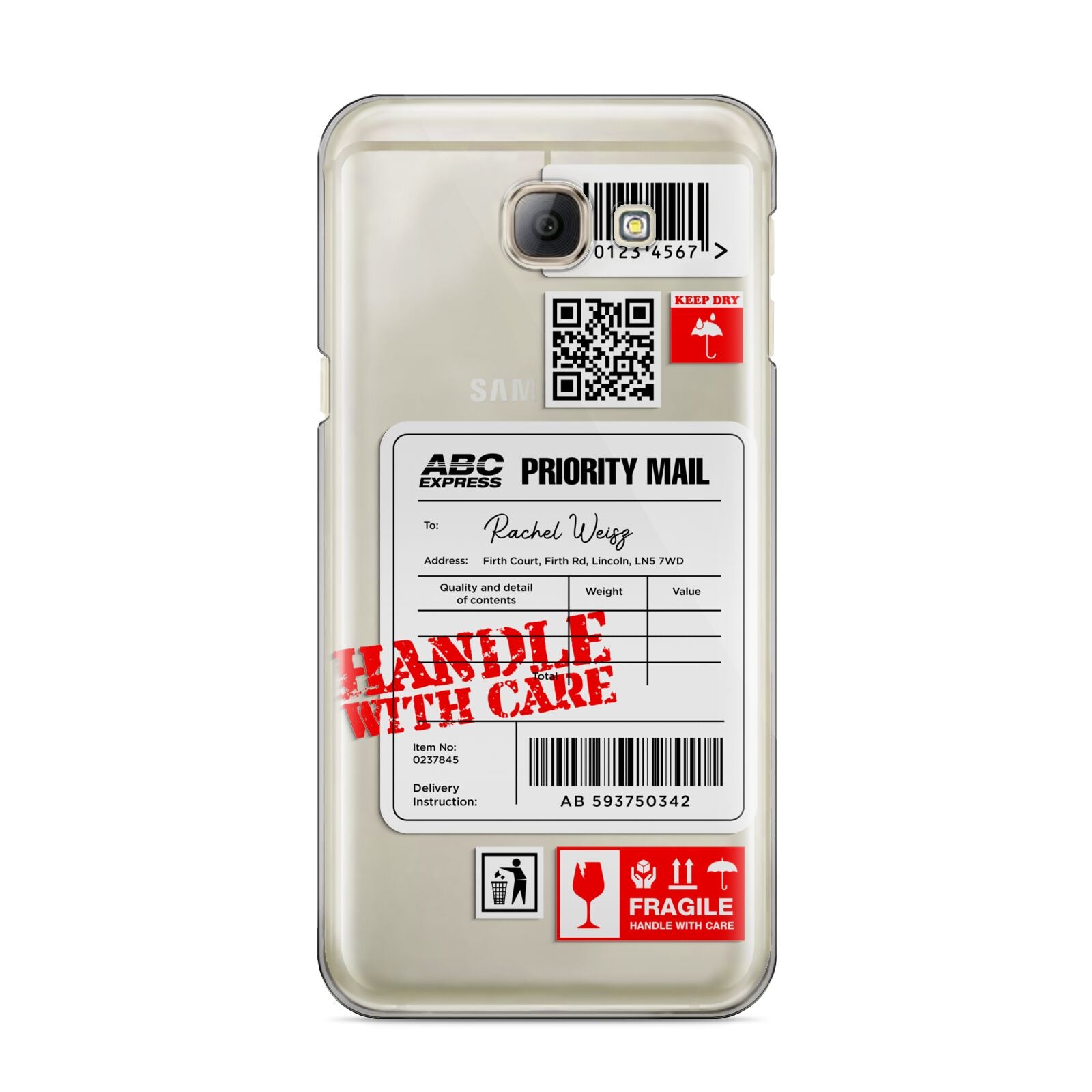 Mail Stickers with Name Samsung Galaxy A8 2016 Case