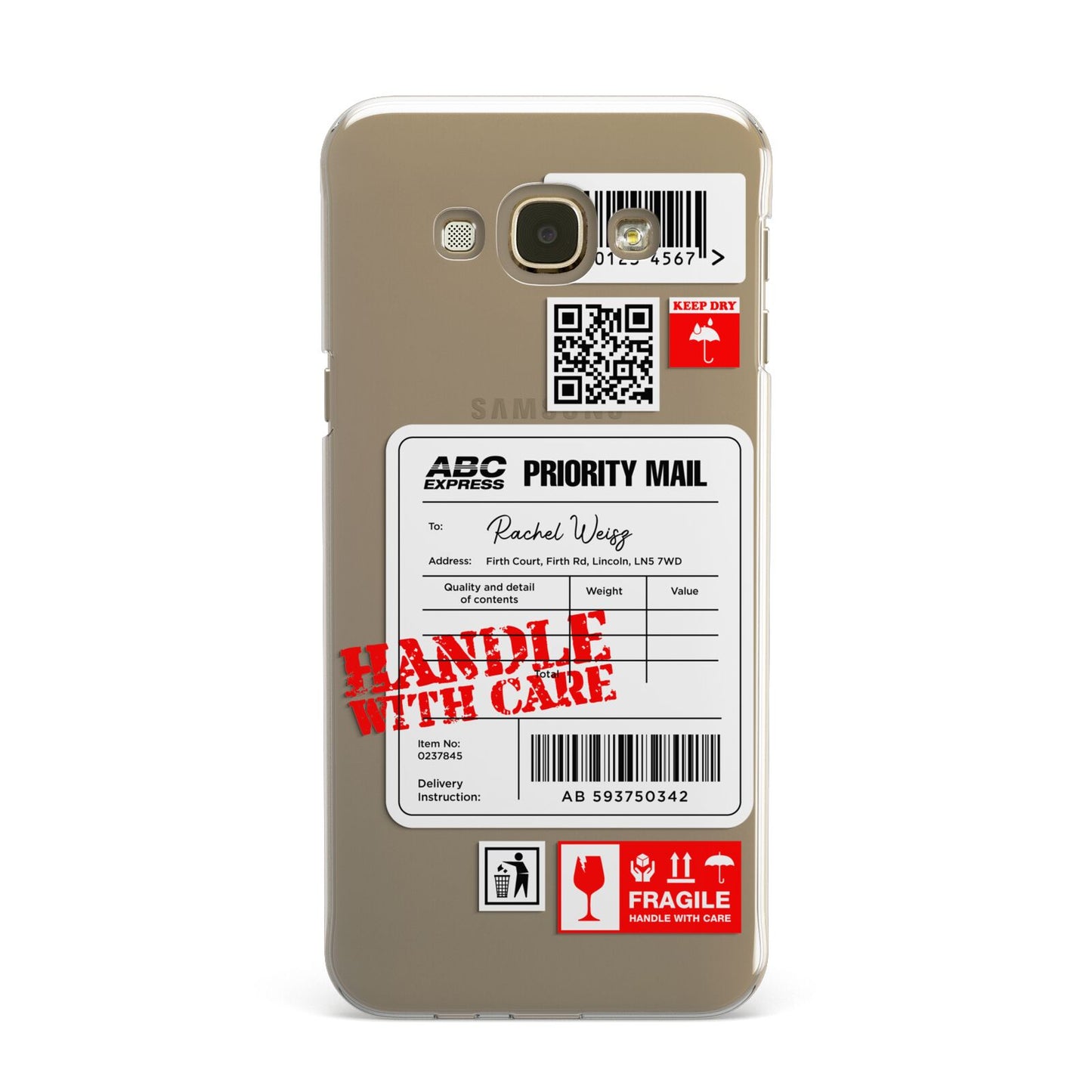 Mail Stickers with Name Samsung Galaxy A8 Case