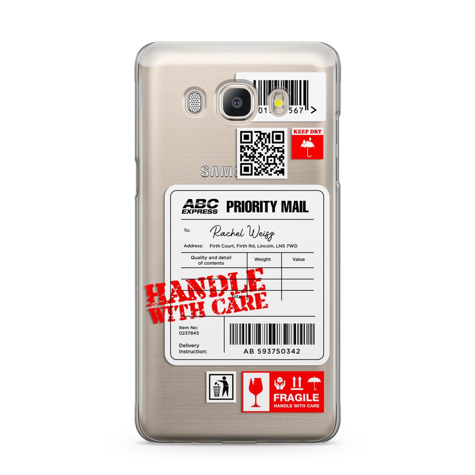 Mail Stickers with Name Samsung Galaxy J5 2016 Case