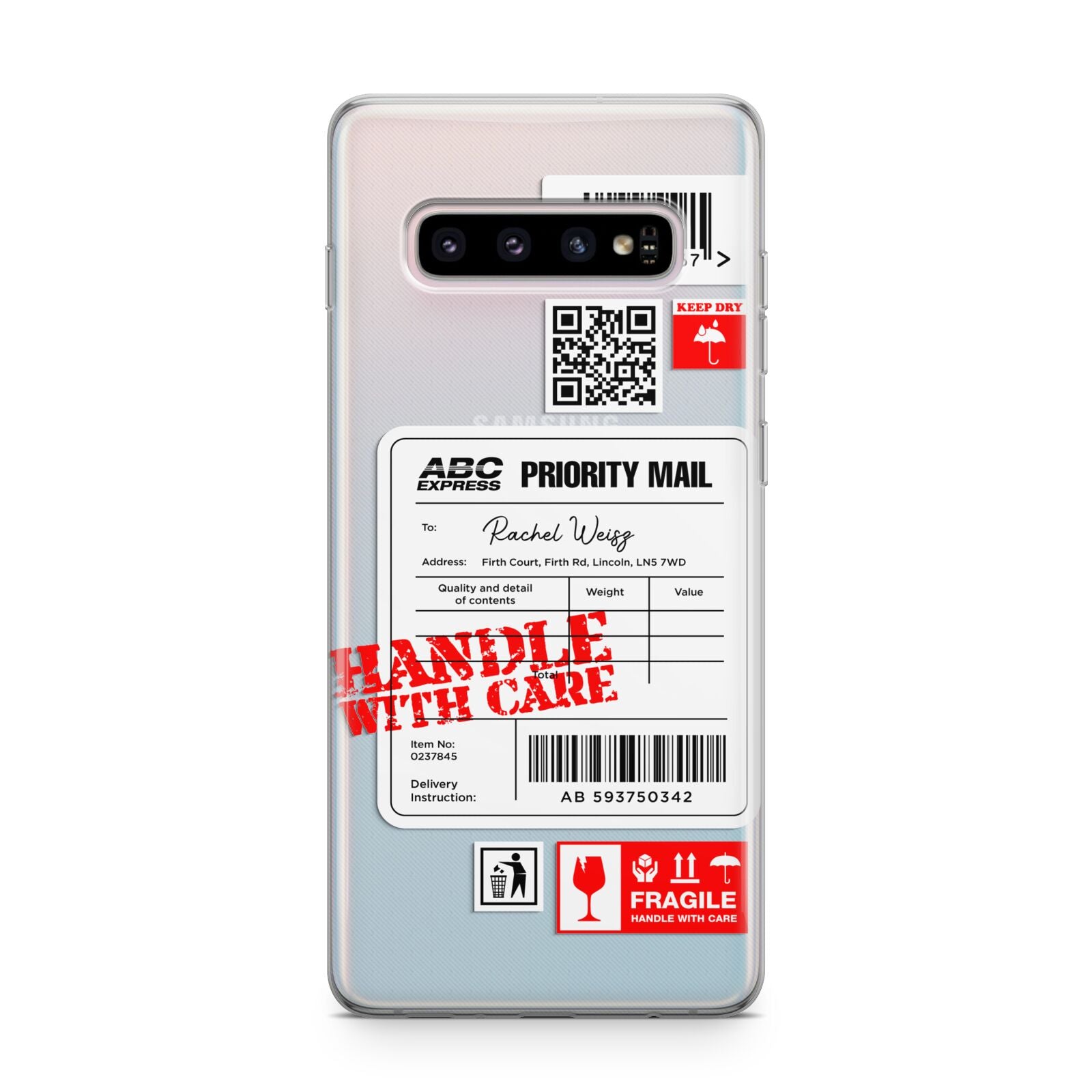 Mail Stickers with Name Samsung Galaxy S10 Plus Case