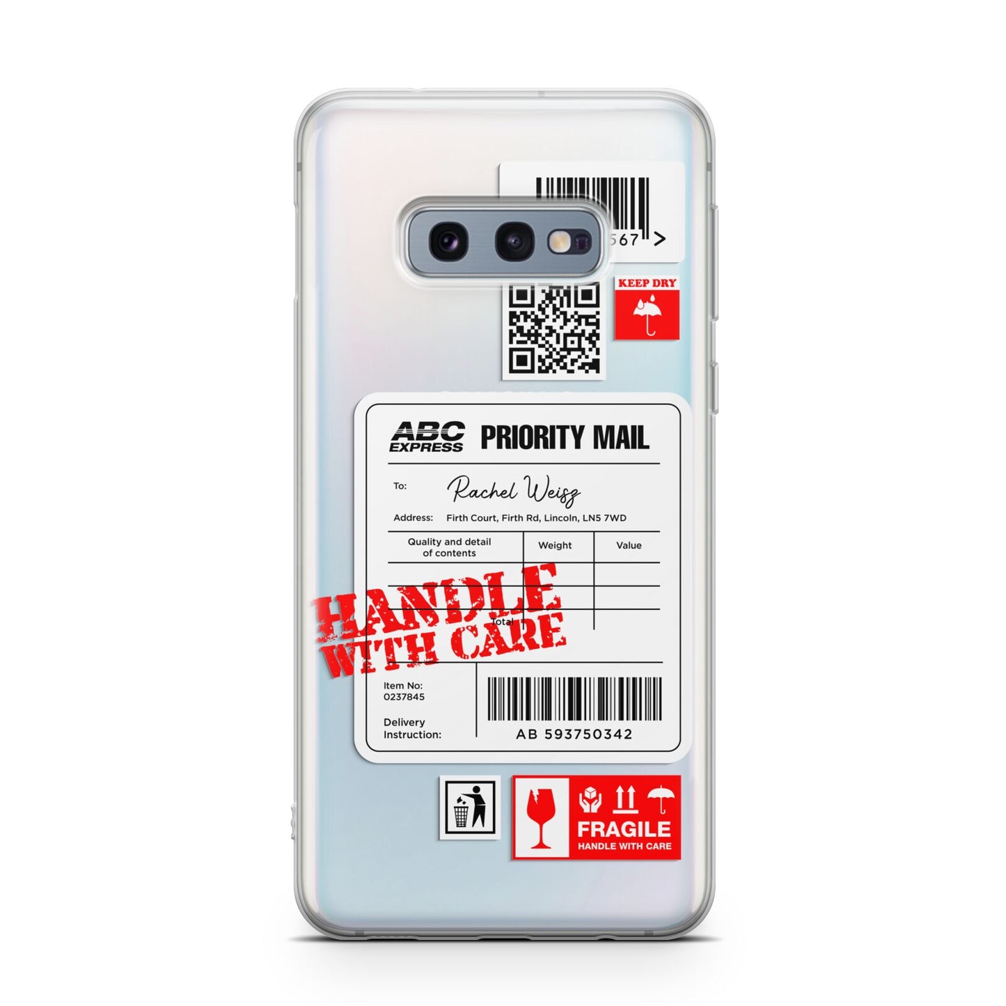 Mail Stickers with Name Samsung Galaxy S10E Case