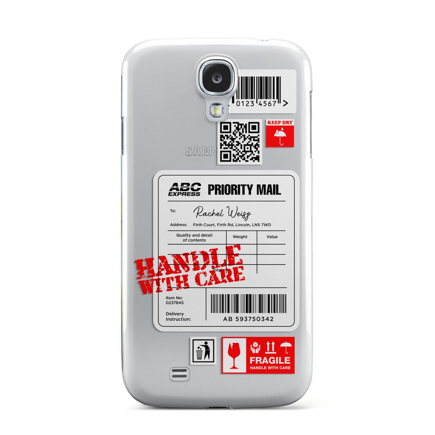 Mail Stickers with Name Samsung Galaxy S4 Case