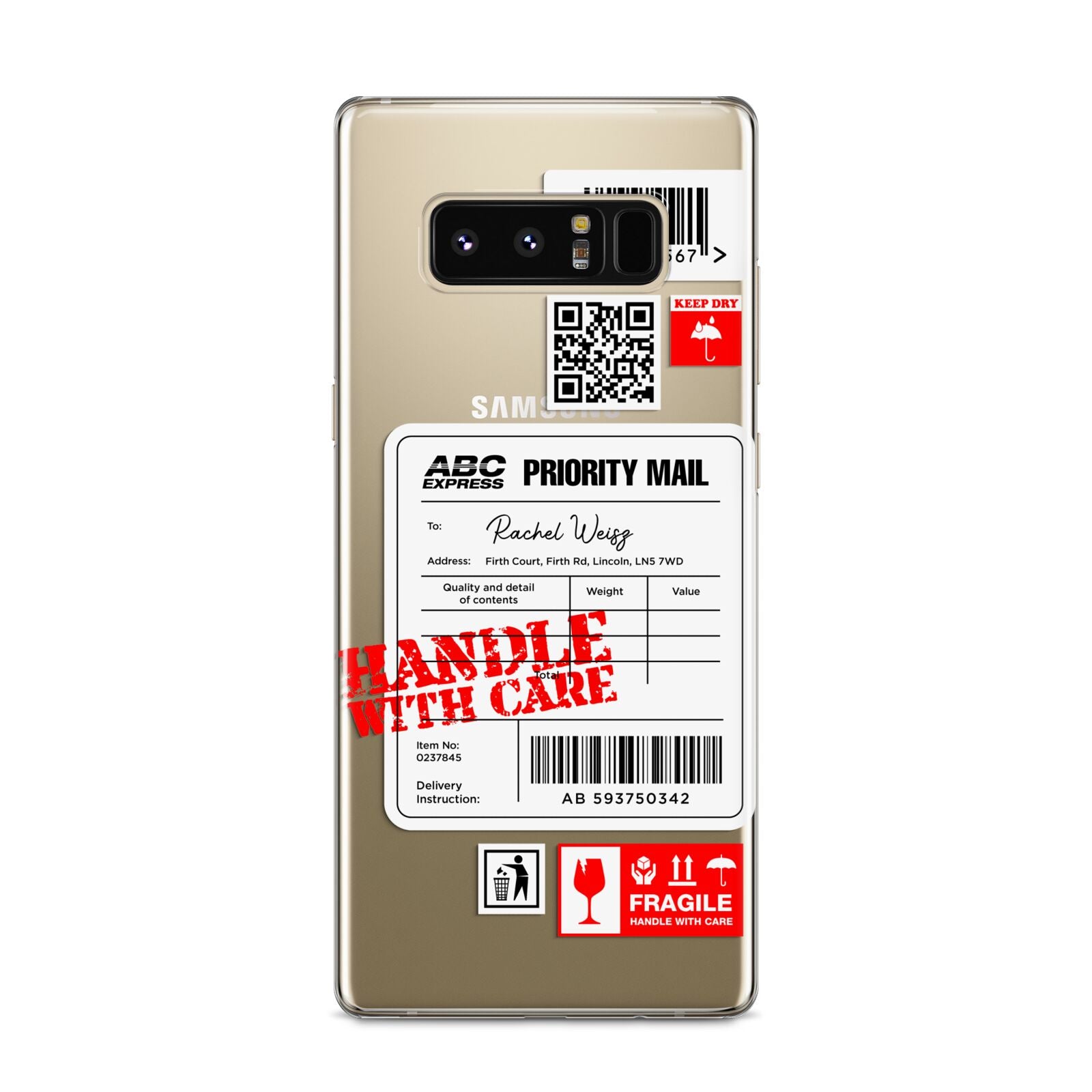 Mail Stickers with Name Samsung Galaxy S8 Case