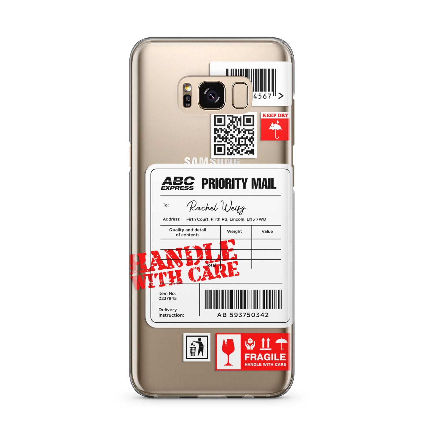 Mail Stickers with Name Samsung Galaxy S8 Plus Case