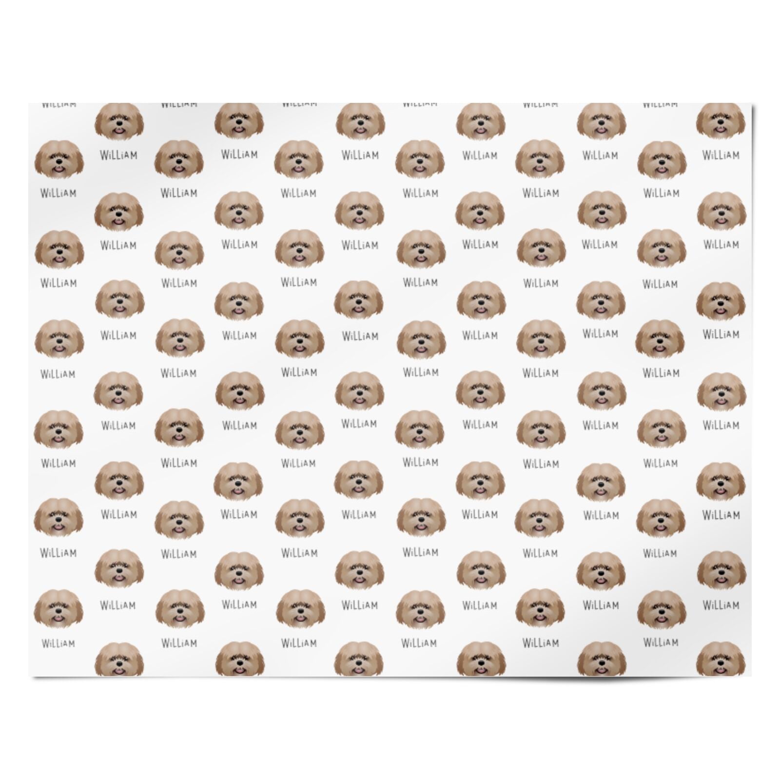 Mal Shi Icon with Name Personalised Wrapping Paper Alternative