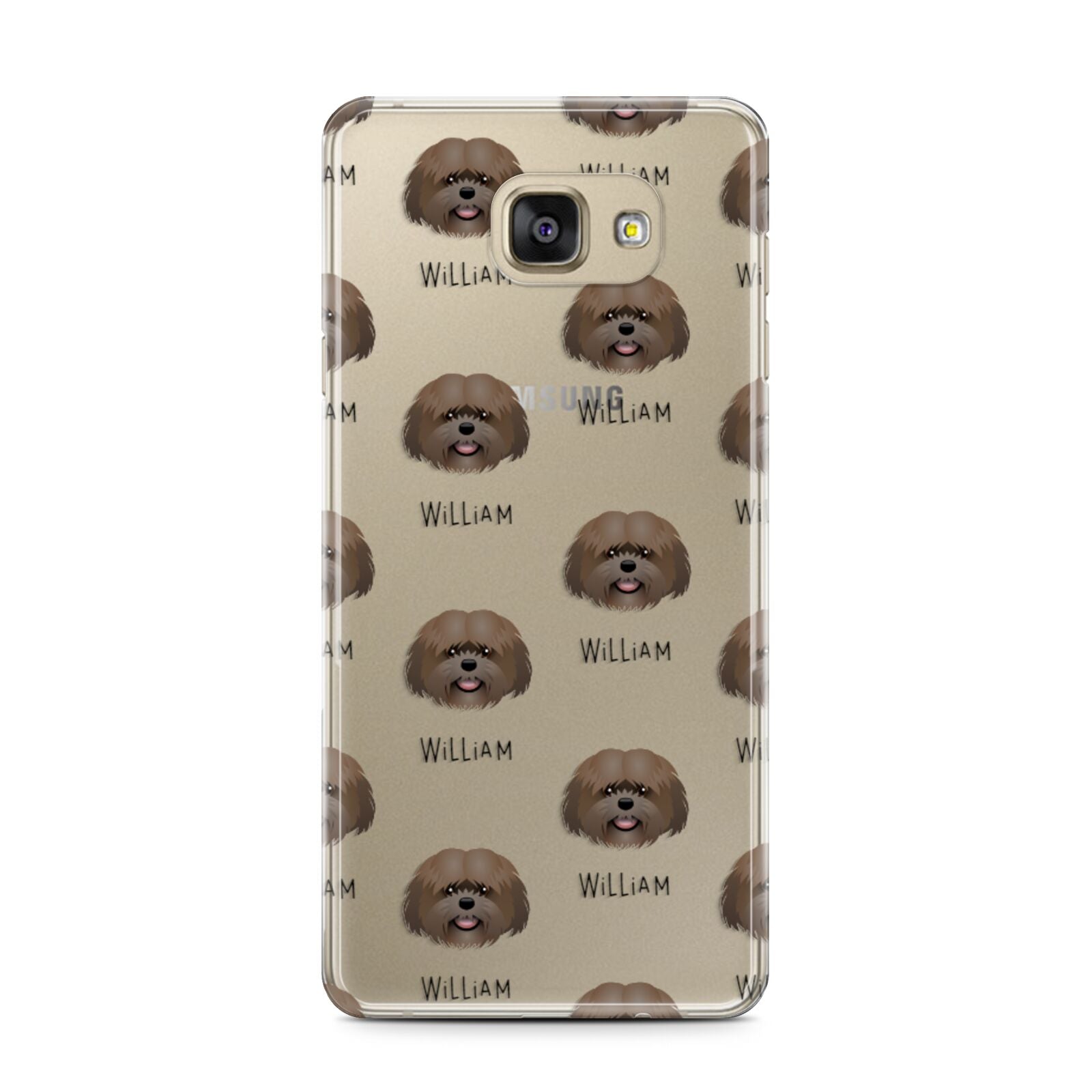 Mal Shi Icon with Name Samsung Galaxy A7 2016 Case on gold phone