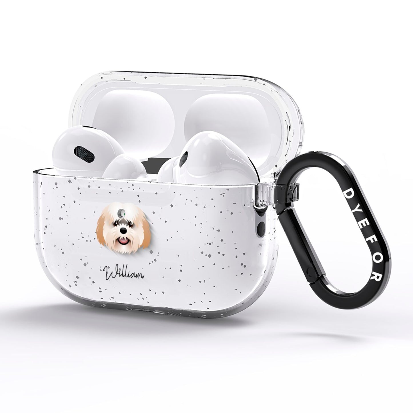 Mal Shi Personalised AirPods Pro Glitter Case Side Image