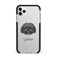 Mal Shi Personalised Apple iPhone 11 Pro Max in Silver with Black Impact Case