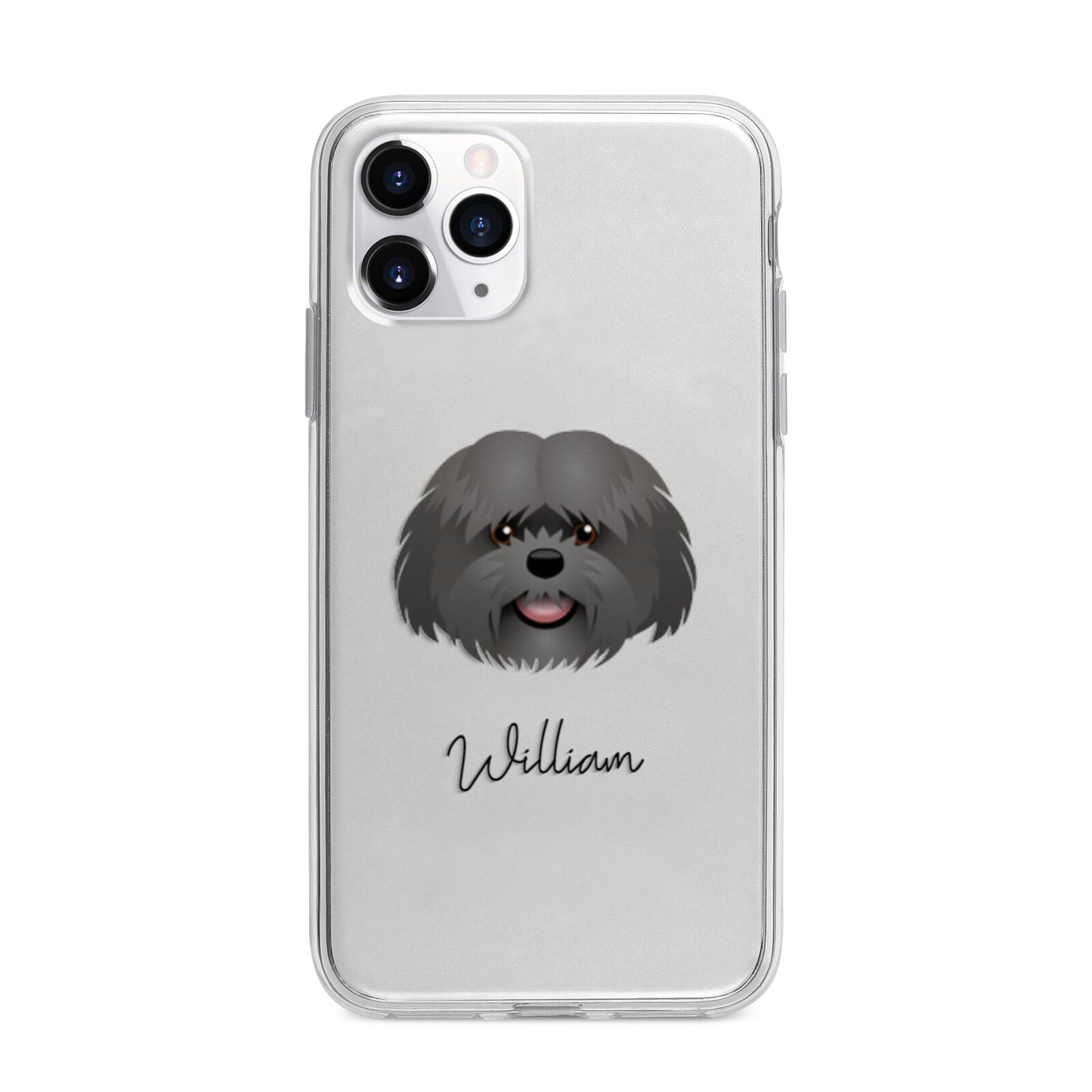 Mal Shi Personalised Apple iPhone 11 Pro Max in Silver with Bumper Case