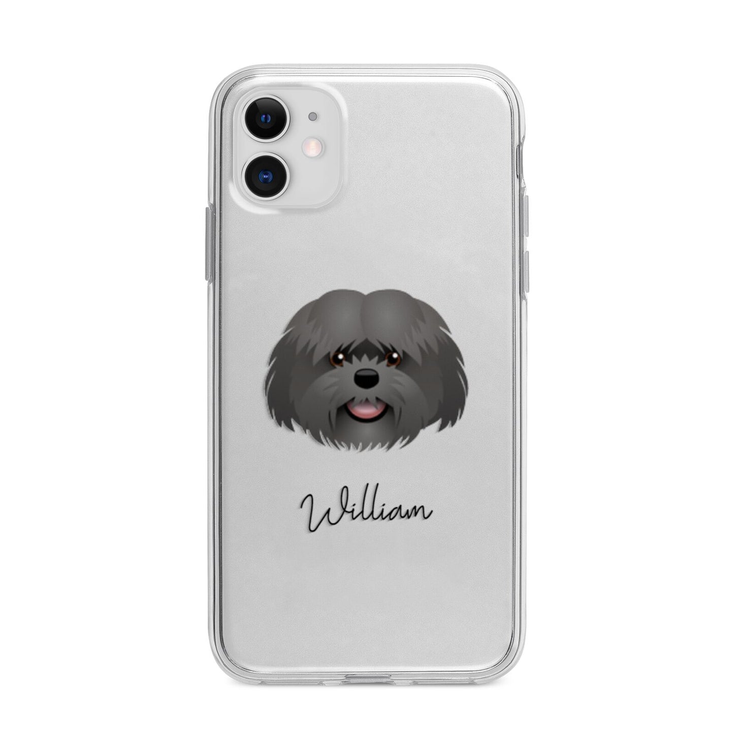 Mal Shi Personalised Apple iPhone 11 in White with Bumper Case