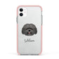 Mal Shi Personalised Apple iPhone 11 in White with Pink Impact Case