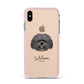 Mal Shi Personalised Apple iPhone Xs Max Impact Case Pink Edge on Gold Phone