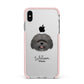 Mal Shi Personalised Apple iPhone Xs Max Impact Case Pink Edge on Silver Phone