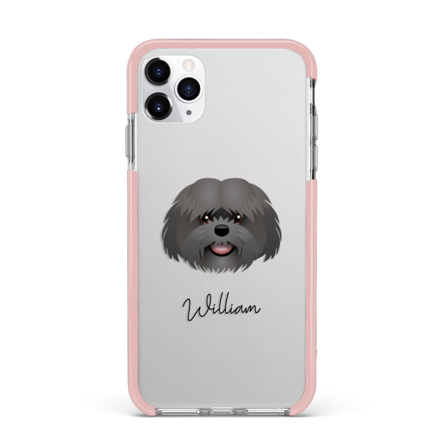 Mal Shi Personalised iPhone 11 Pro Max Impact Pink Edge Case