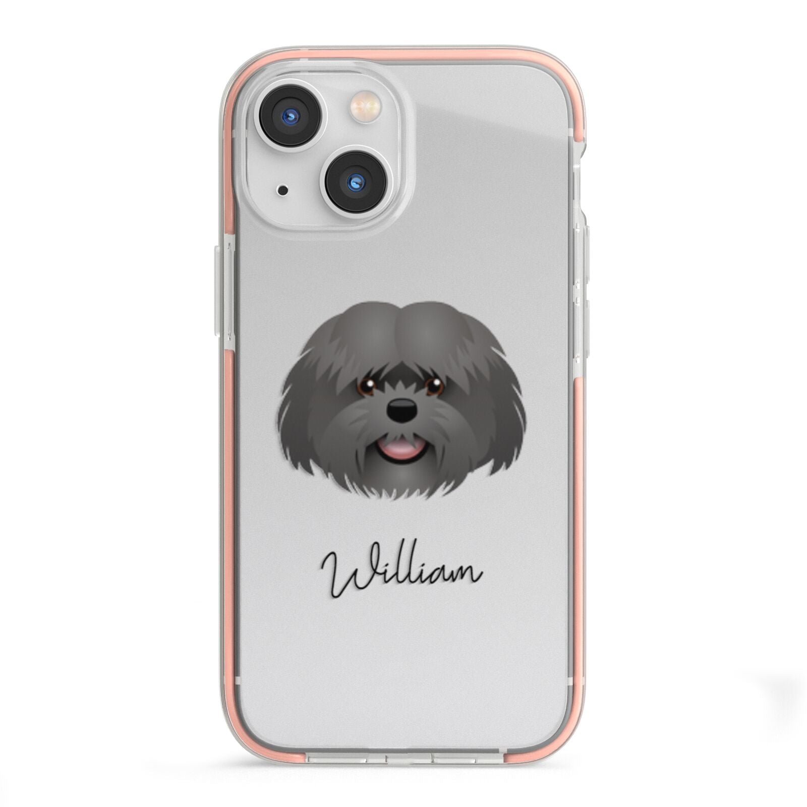 Mal Shi Personalised iPhone 13 Mini TPU Impact Case with Pink Edges