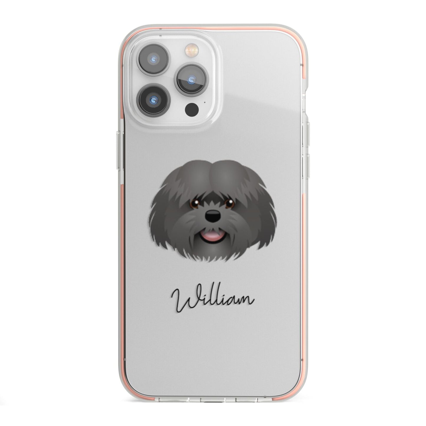 Mal Shi Personalised iPhone 13 Pro Max TPU Impact Case with Pink Edges
