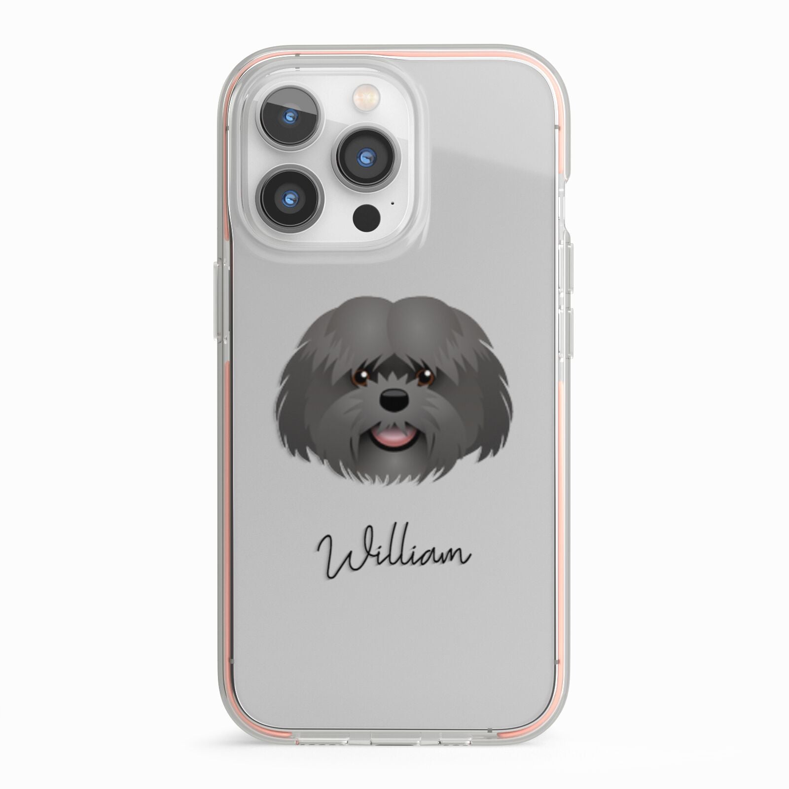 Mal Shi Personalised iPhone 13 Pro TPU Impact Case with Pink Edges