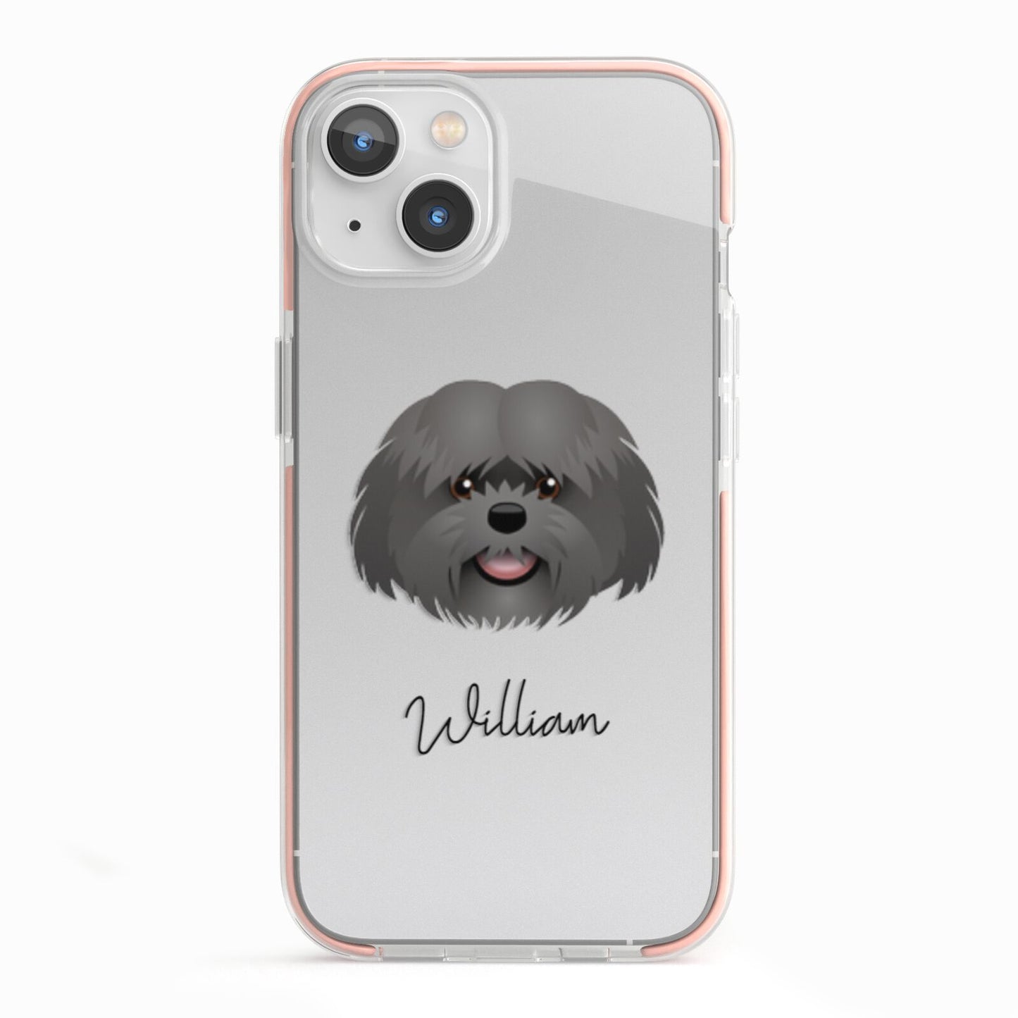 Mal Shi Personalised iPhone 13 TPU Impact Case with Pink Edges