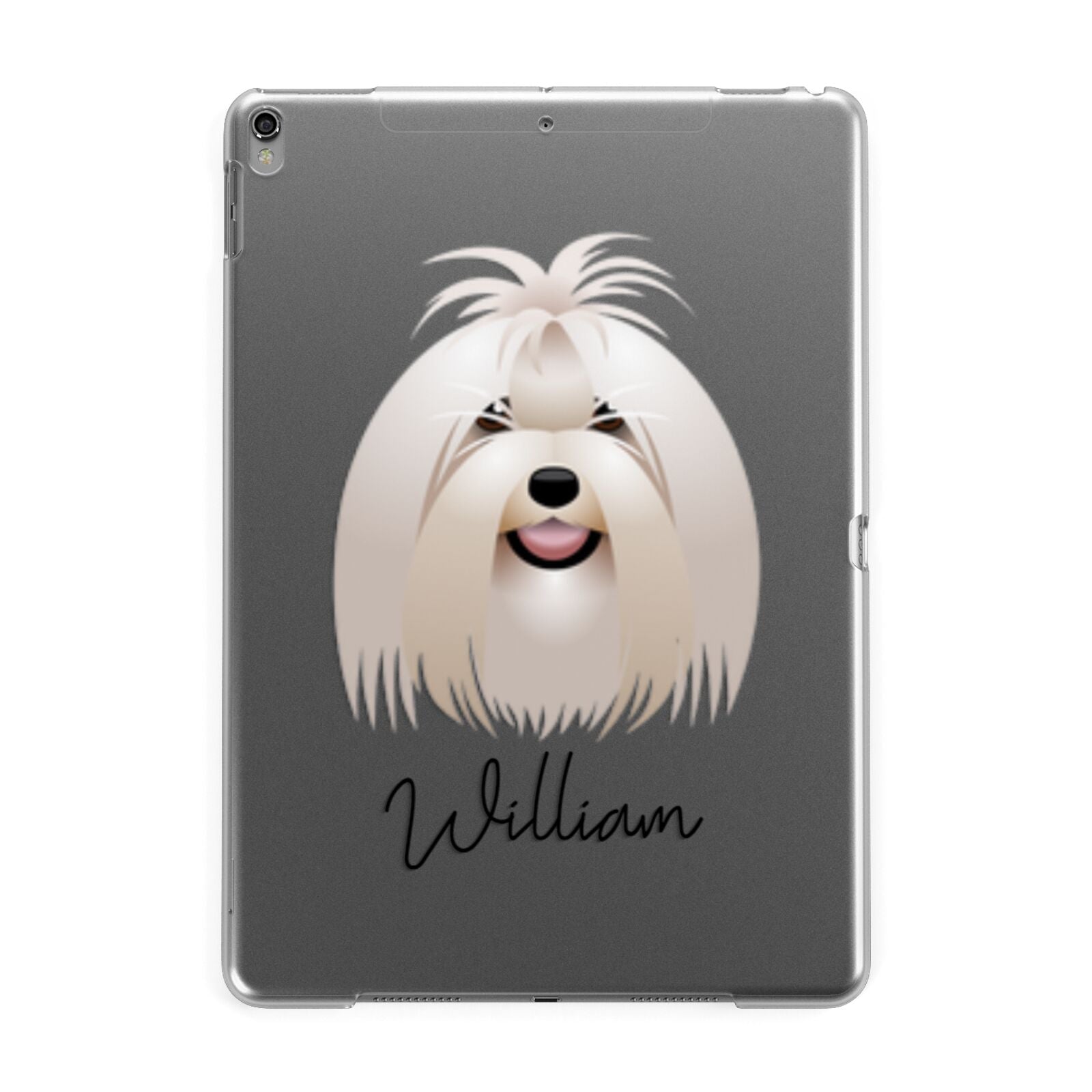 Maltese Personalised Apple iPad Grey Case