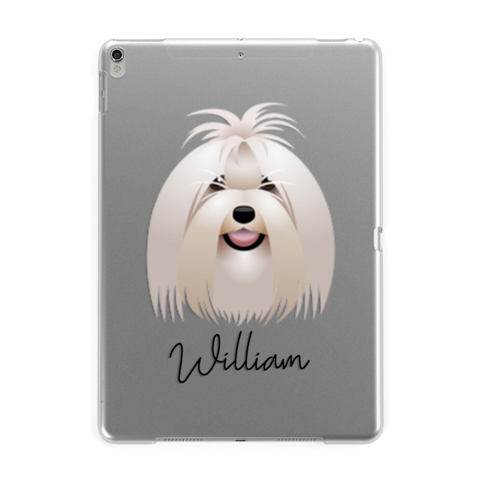 Maltese Personalised Apple iPad Silver Case