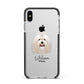 Maltese Personalised Apple iPhone Xs Max Impact Case Black Edge on Silver Phone