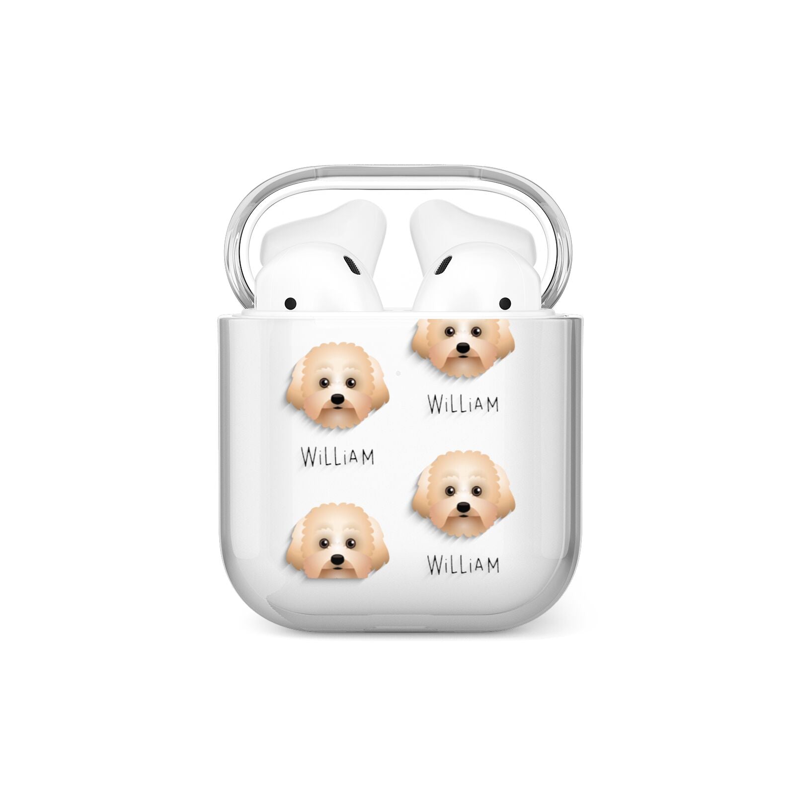 Malti Poo Icon with Name AirPods Case