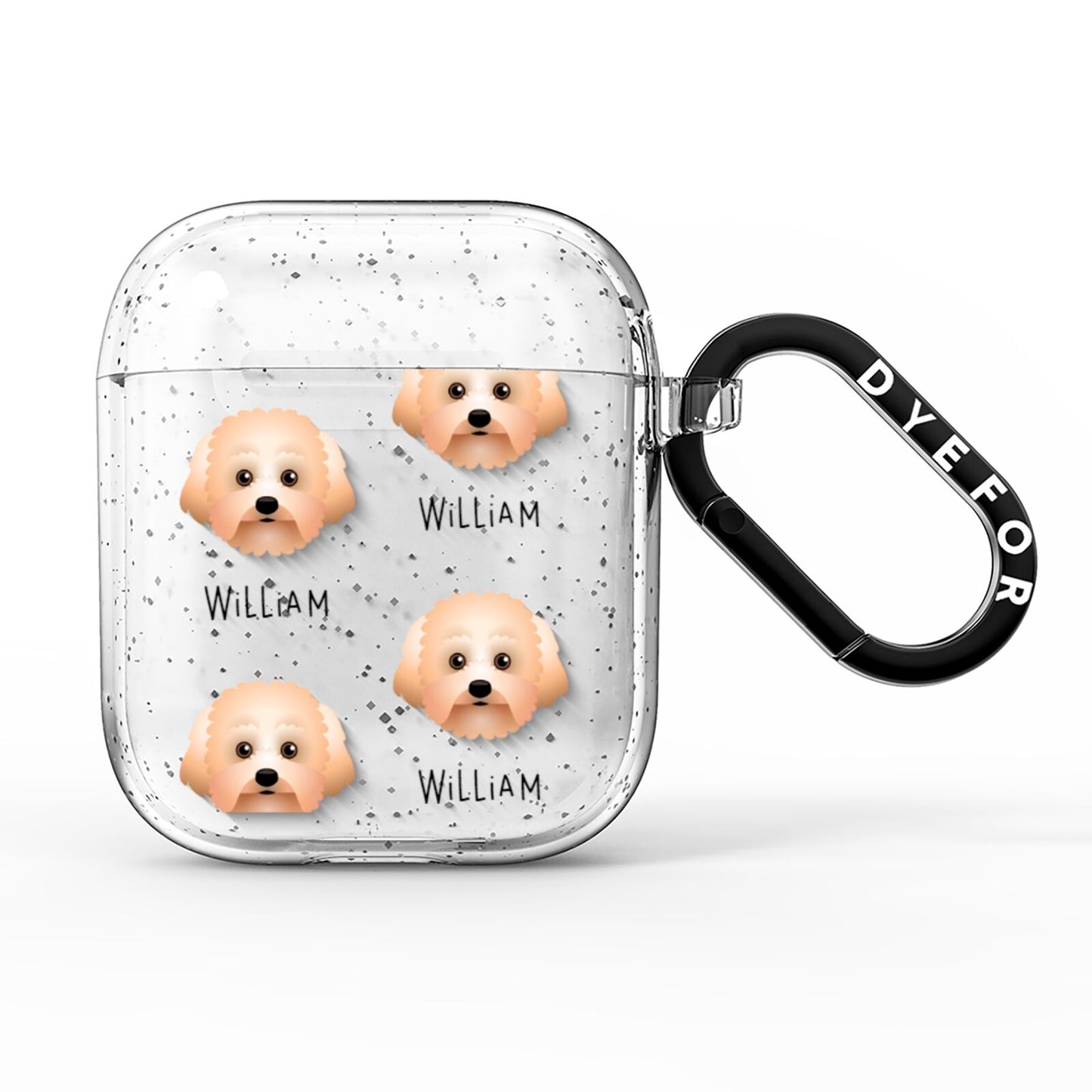 Malti Poo Icon with Name AirPods Glitter Case