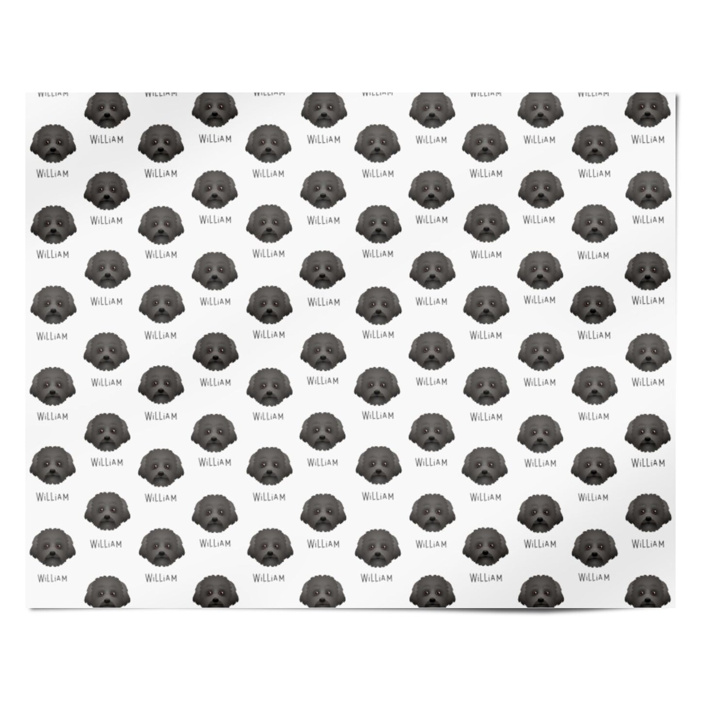 Malti Poo Icon with Name Personalised Wrapping Paper Alternative
